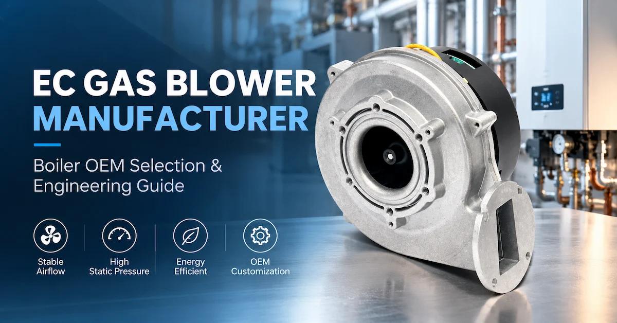 EC Gas Blower Manufacturer: How Boiler OEMs Can Evaluate Performance, Quality, and Customization